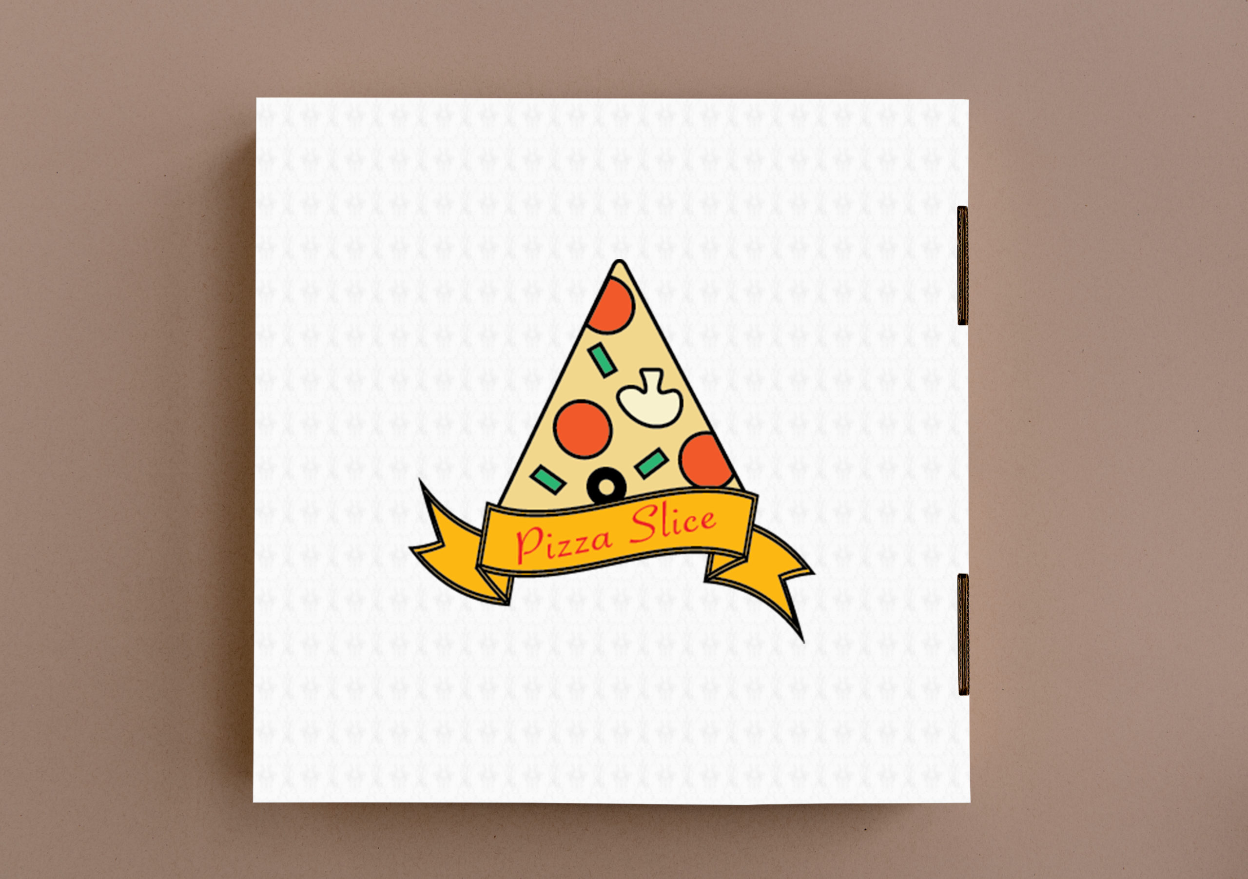 Pizza logo on a delivery box